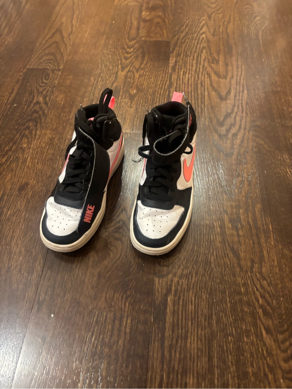 Nike Kids Dunks Black, White & Pink High-Top Sneakers